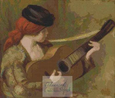 Young Spanish Woman with Guitar